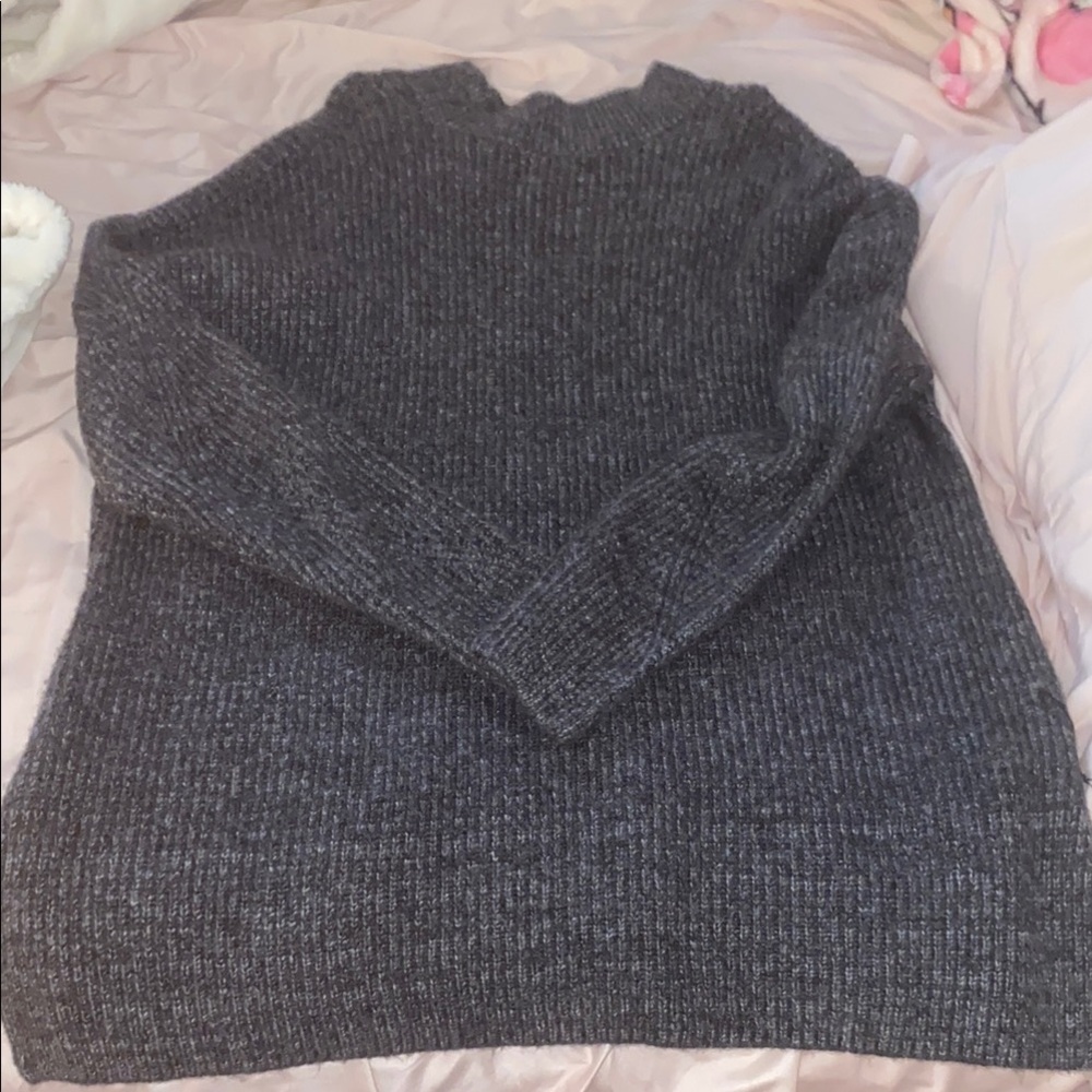 Cozy Gray Knit Sweater